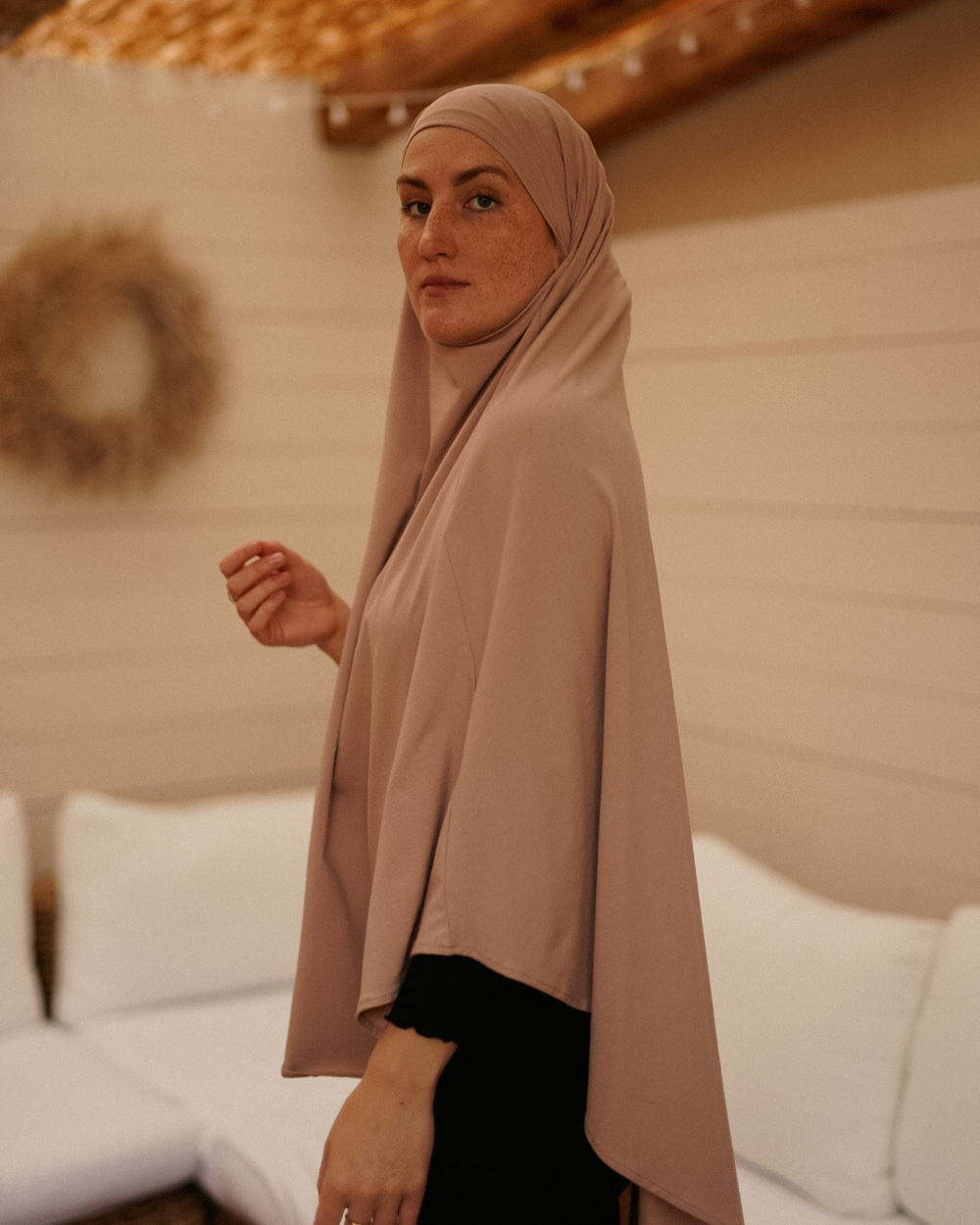 Jersey Khimar en coton bio Light Taupe