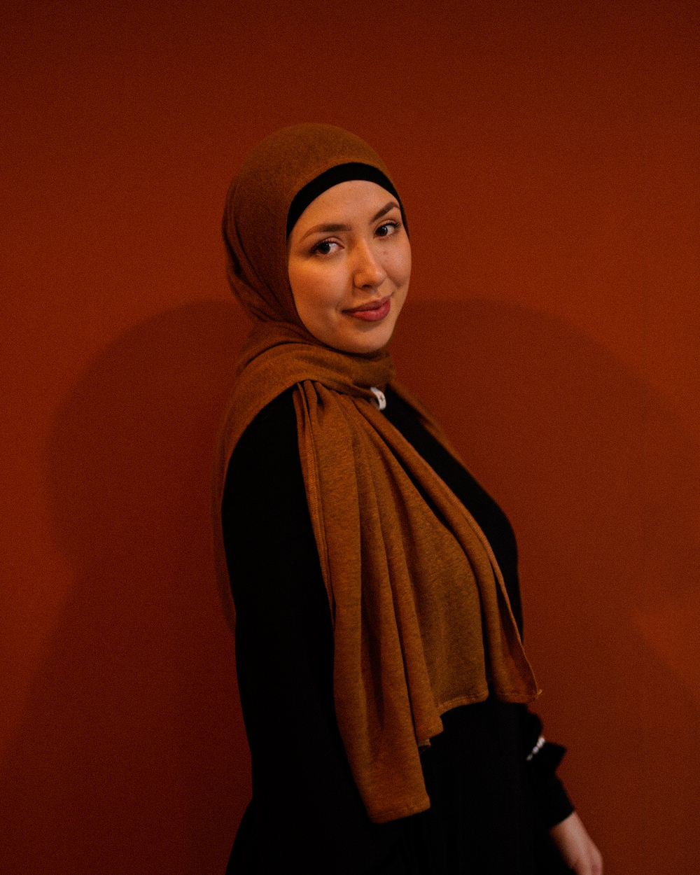 Hijab en jersey "Leena" - 100% lin - teck