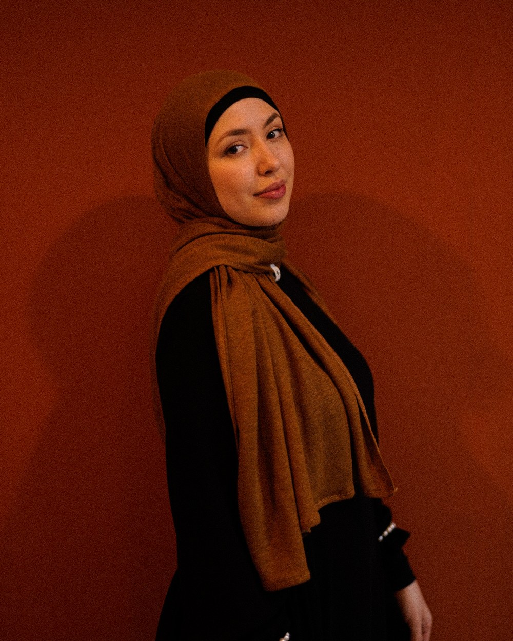 Hijab en jersey "Leena" - 100% lin - teck