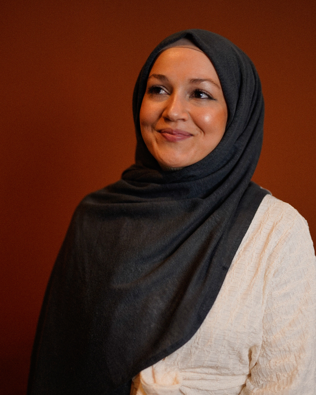 Hijab en jersey "Leena" - 100% lin - Stone