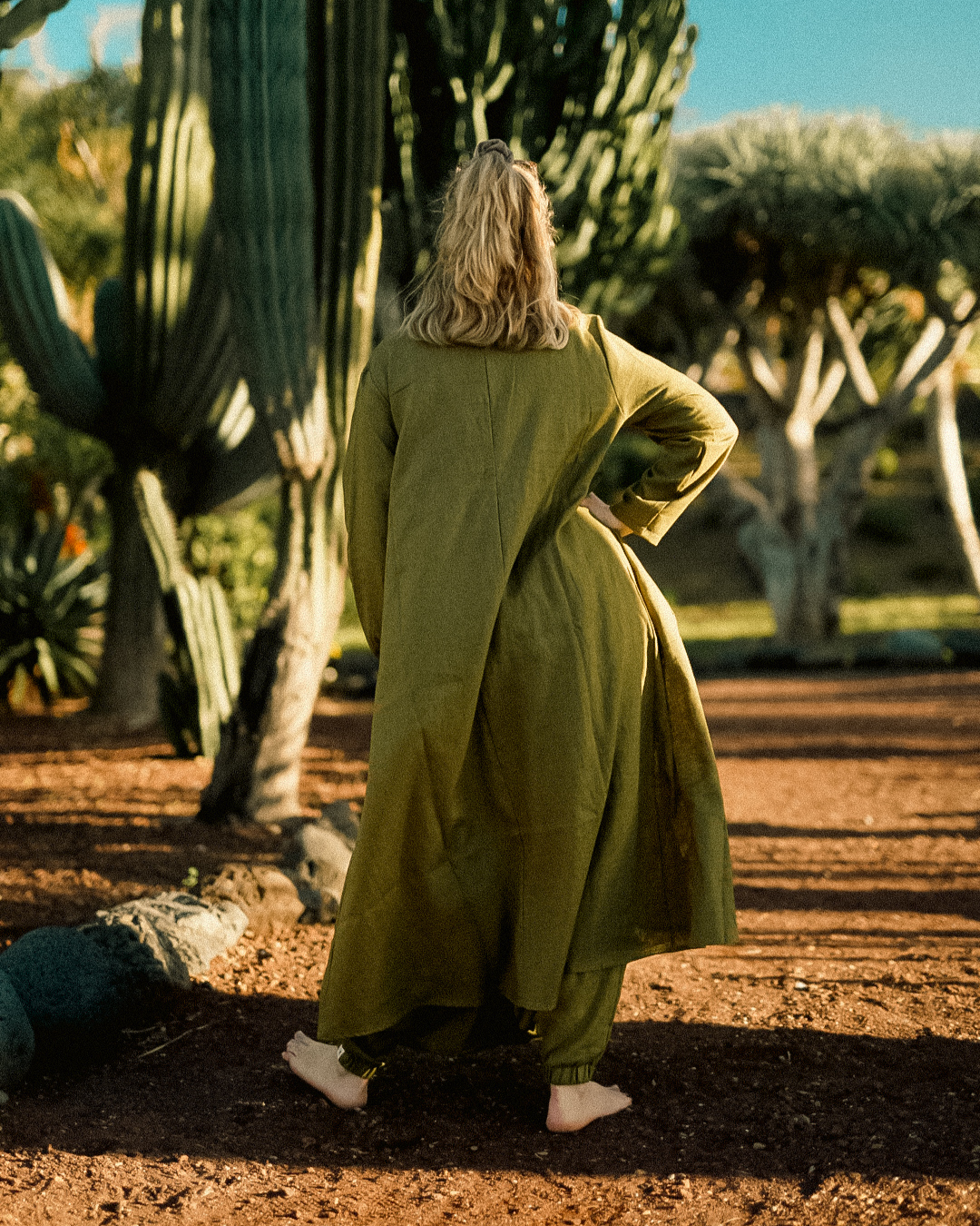 Robe tunique en lin et coton « Amba » (Cactus)