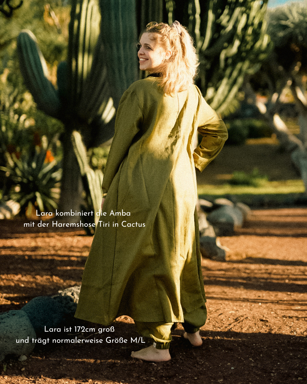 Robe tunique en lin et coton « Amba » (Cactus)