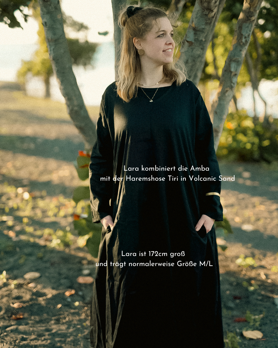 Robe tunique en lin et coton « Amba » (Volcanic Sand)