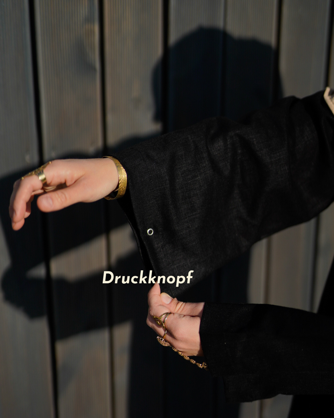 Abaya en lin "Alma" avec coton - black