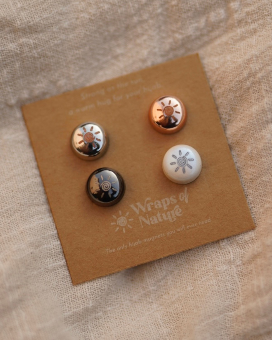 Magnet Pins Hijab - 4 paires de pins hijab forts (métalliques)