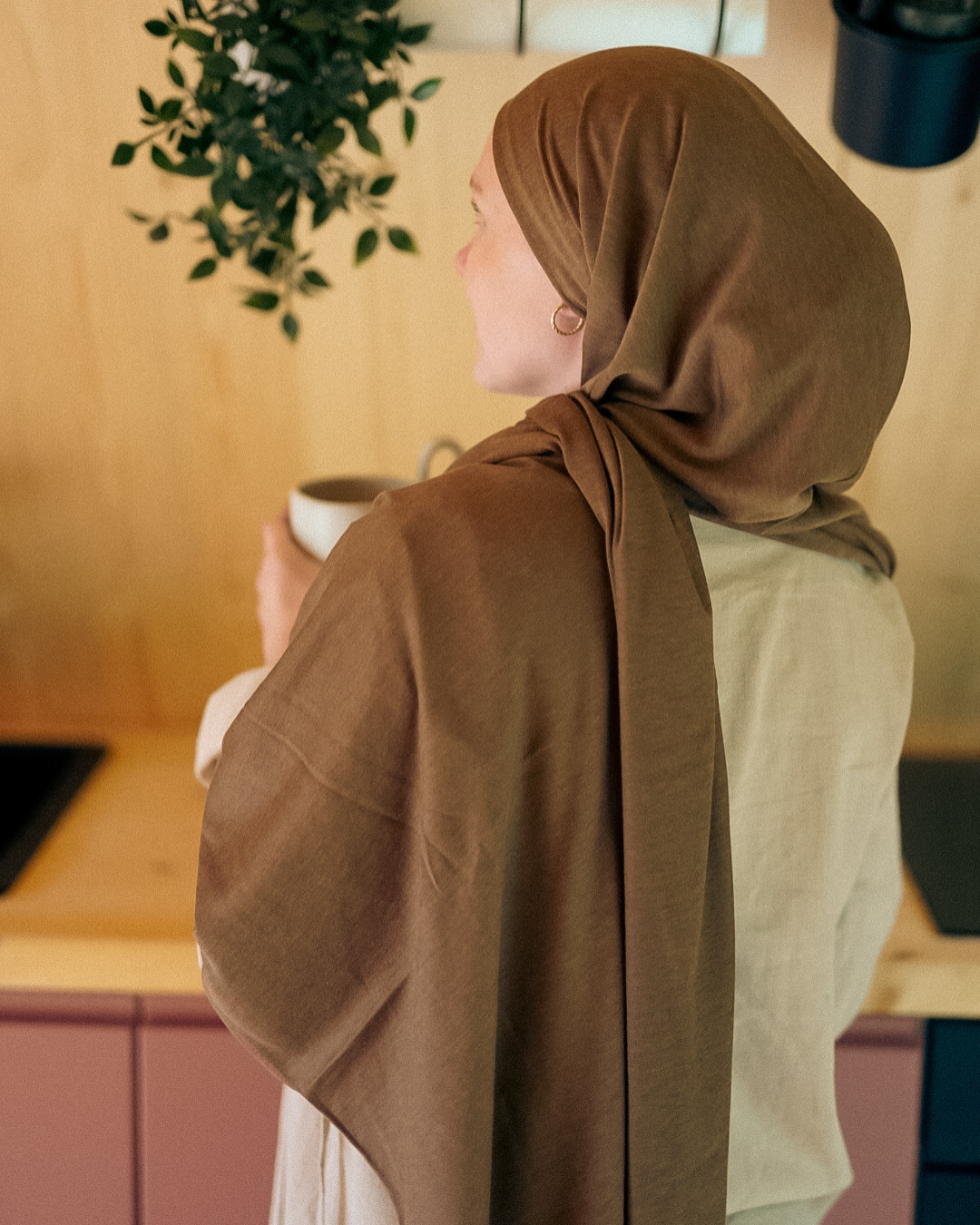 "Mariposa" XXL en soie et coton bio (Chestnut)