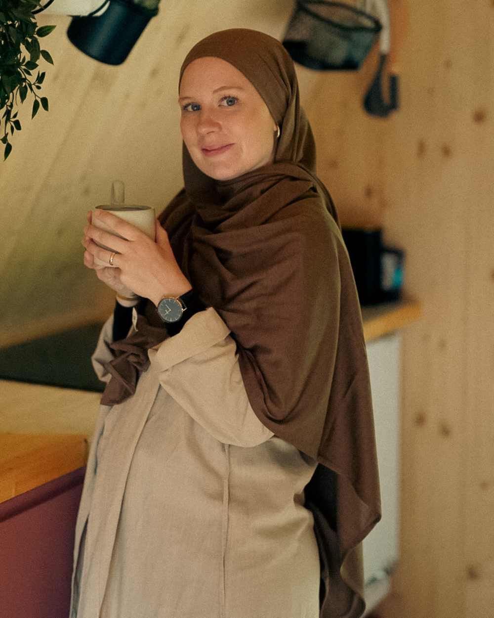 "Mariposa" XXL en soie et coton bio (Chestnut)