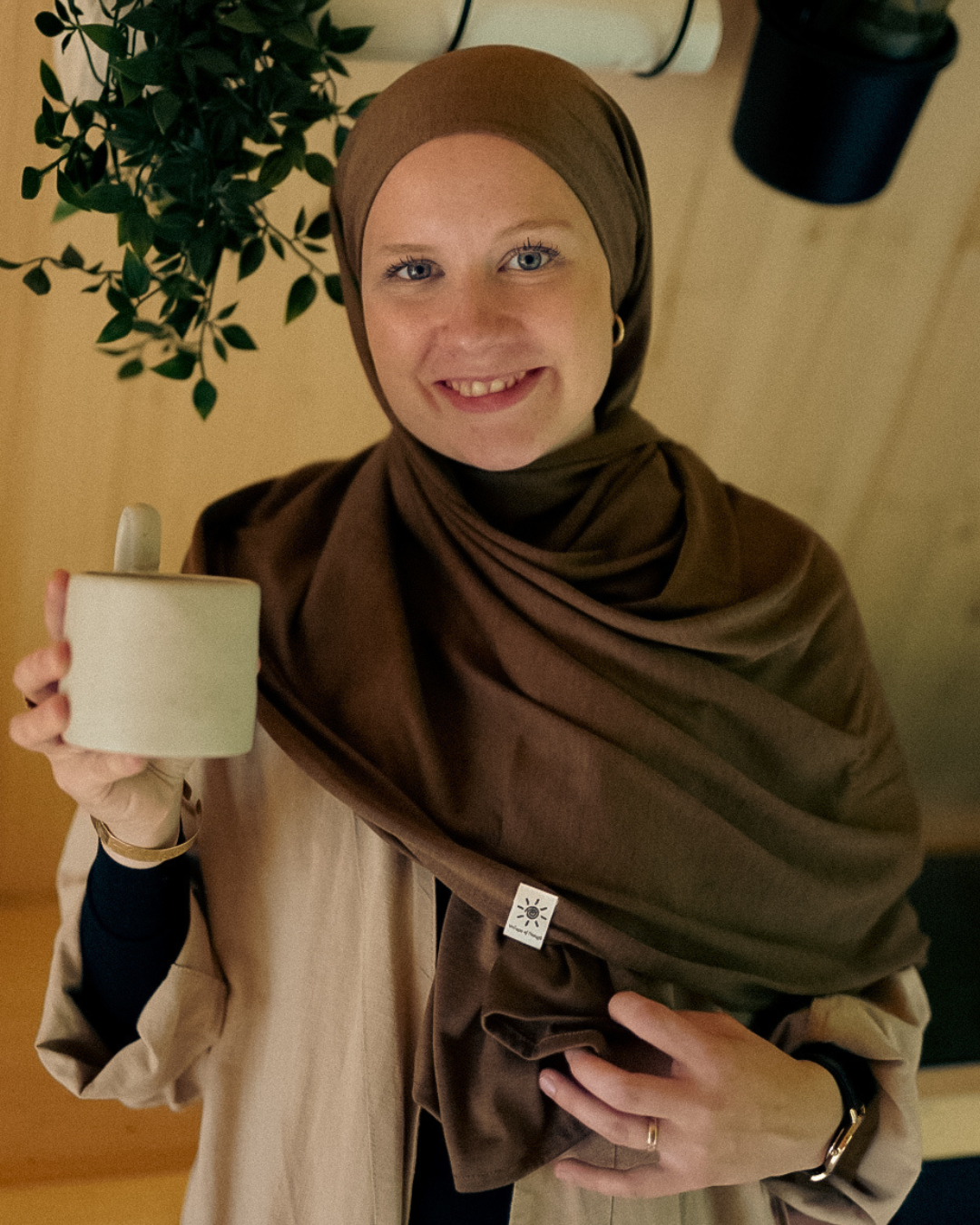 "Mariposa" XXL en soie et coton bio (Chestnut)