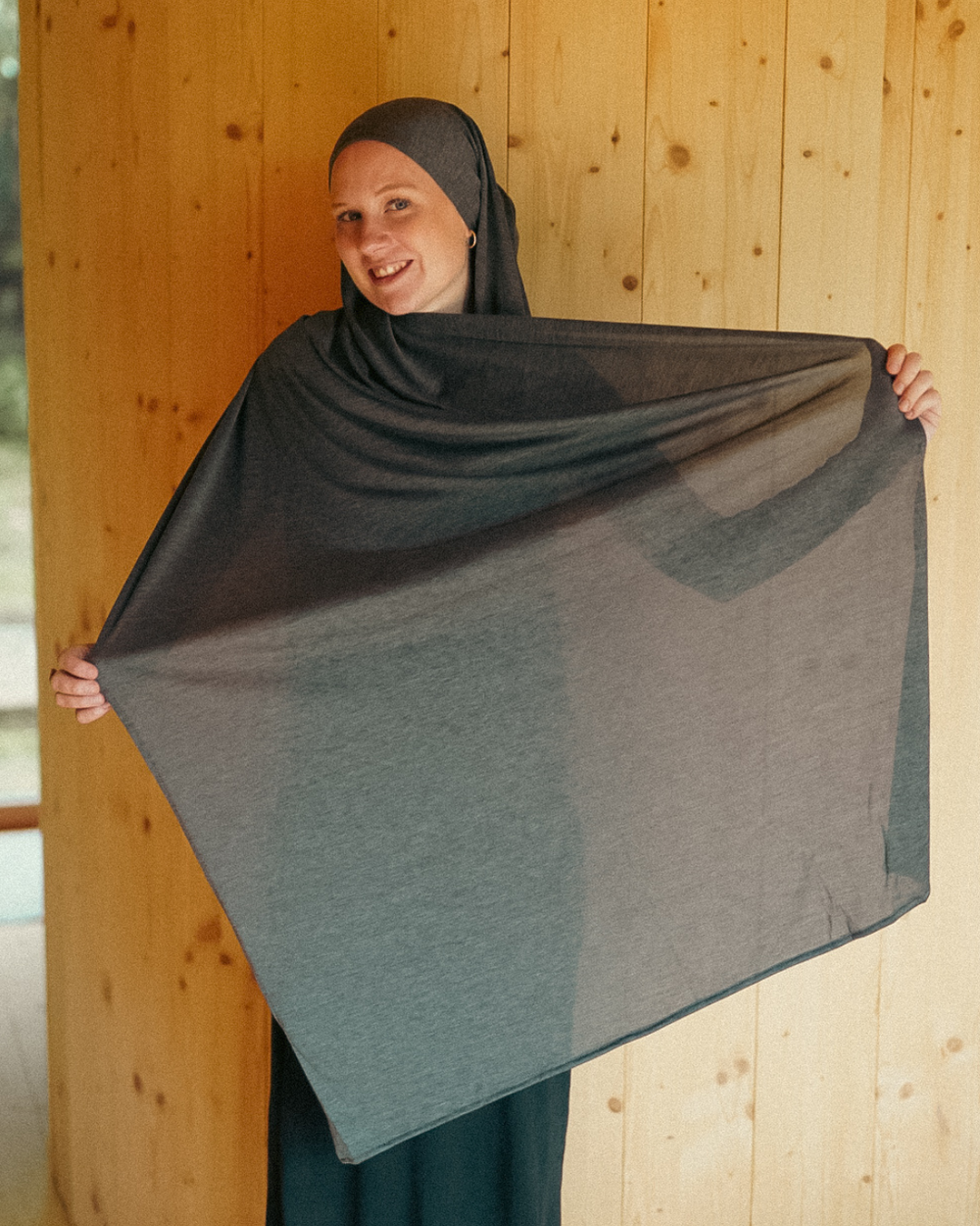 "Mariposa" XXL en soie et coton bio (Grey Melange)
