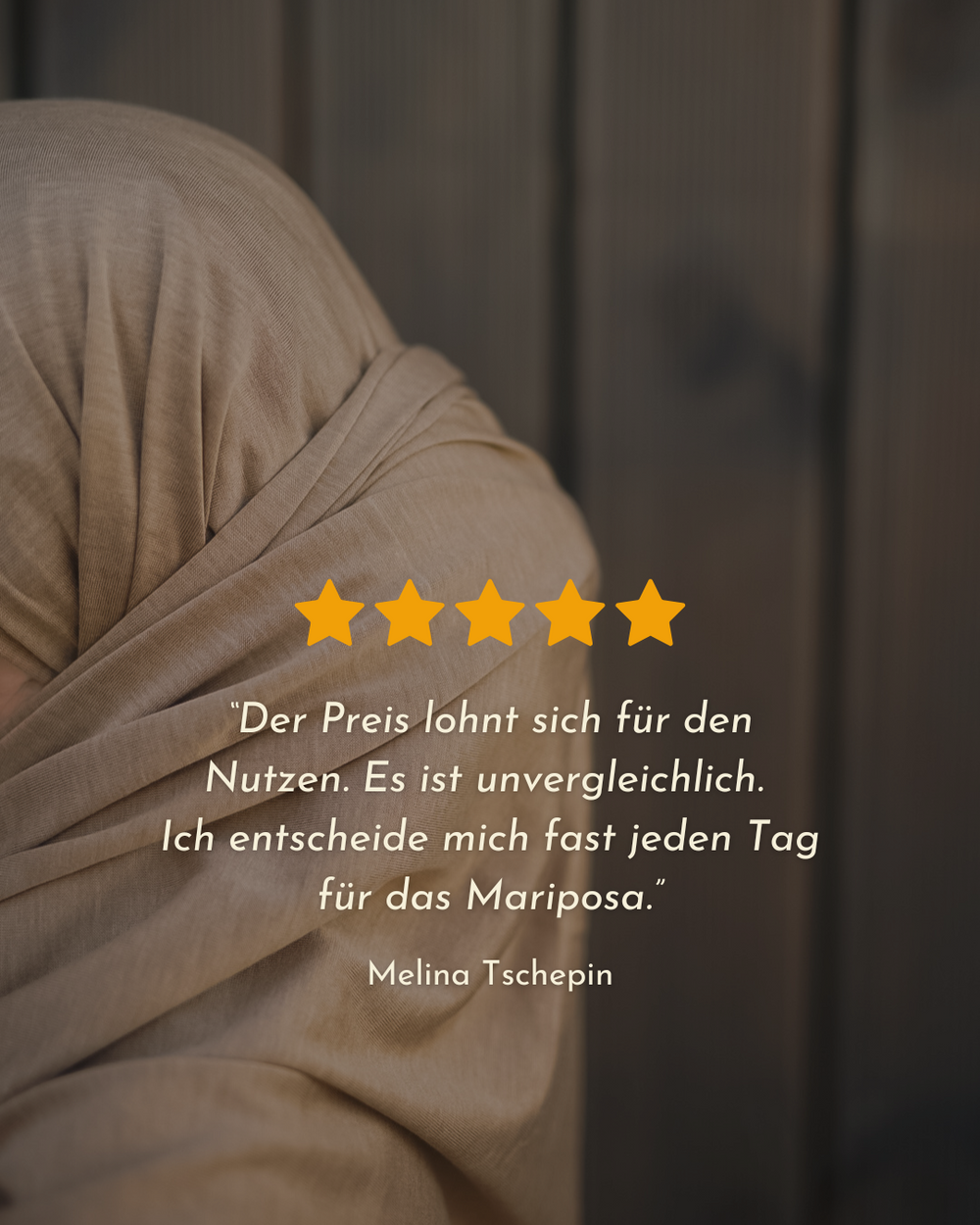 Hijab en jersey premium "Mariposa" en soie et coton bio (beige)