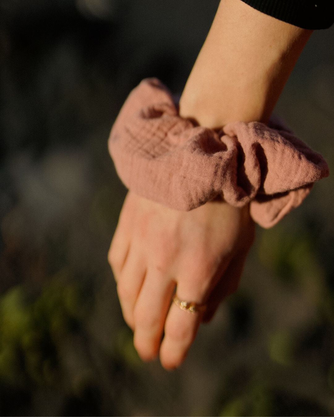 Chouchou Nature (mousseline Old Blush)