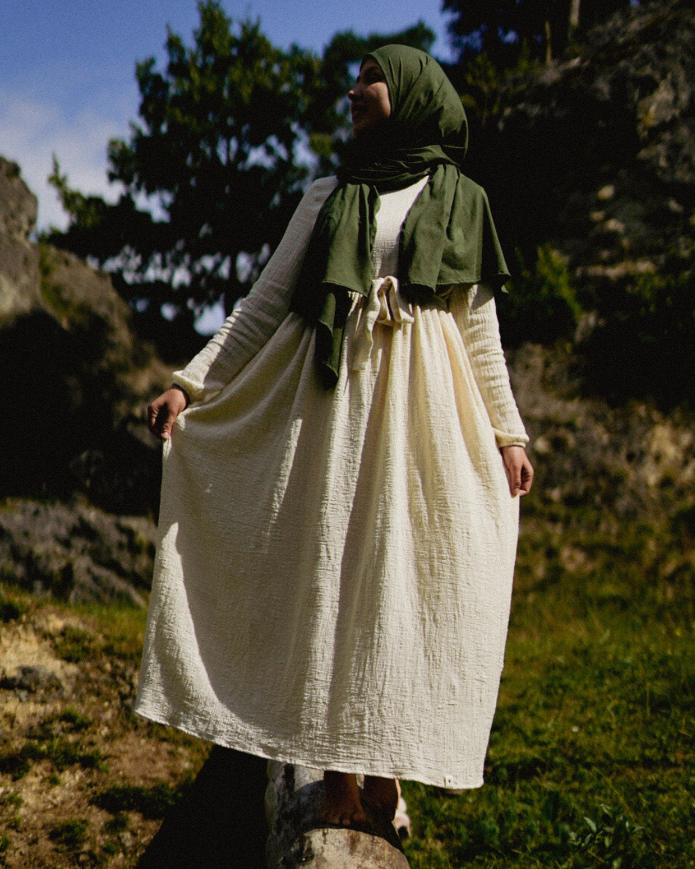 Cotton Abaya "Maya" en coton (Raw Cotton)