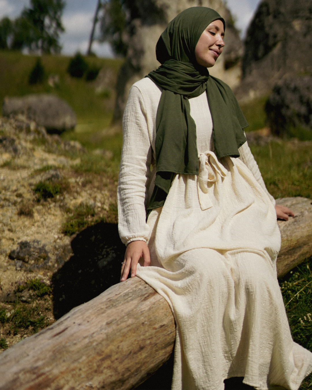 Cotton Abaya "Maya" en coton (Raw Cotton)