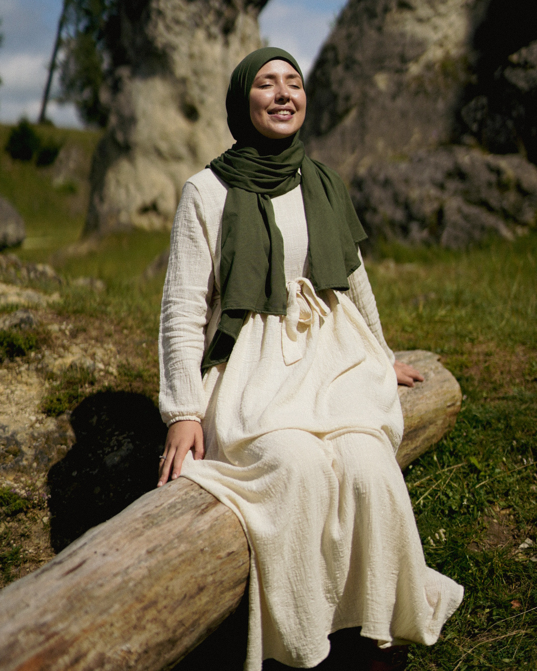 Cotton Abaya "Maya" en coton (Raw Cotton)