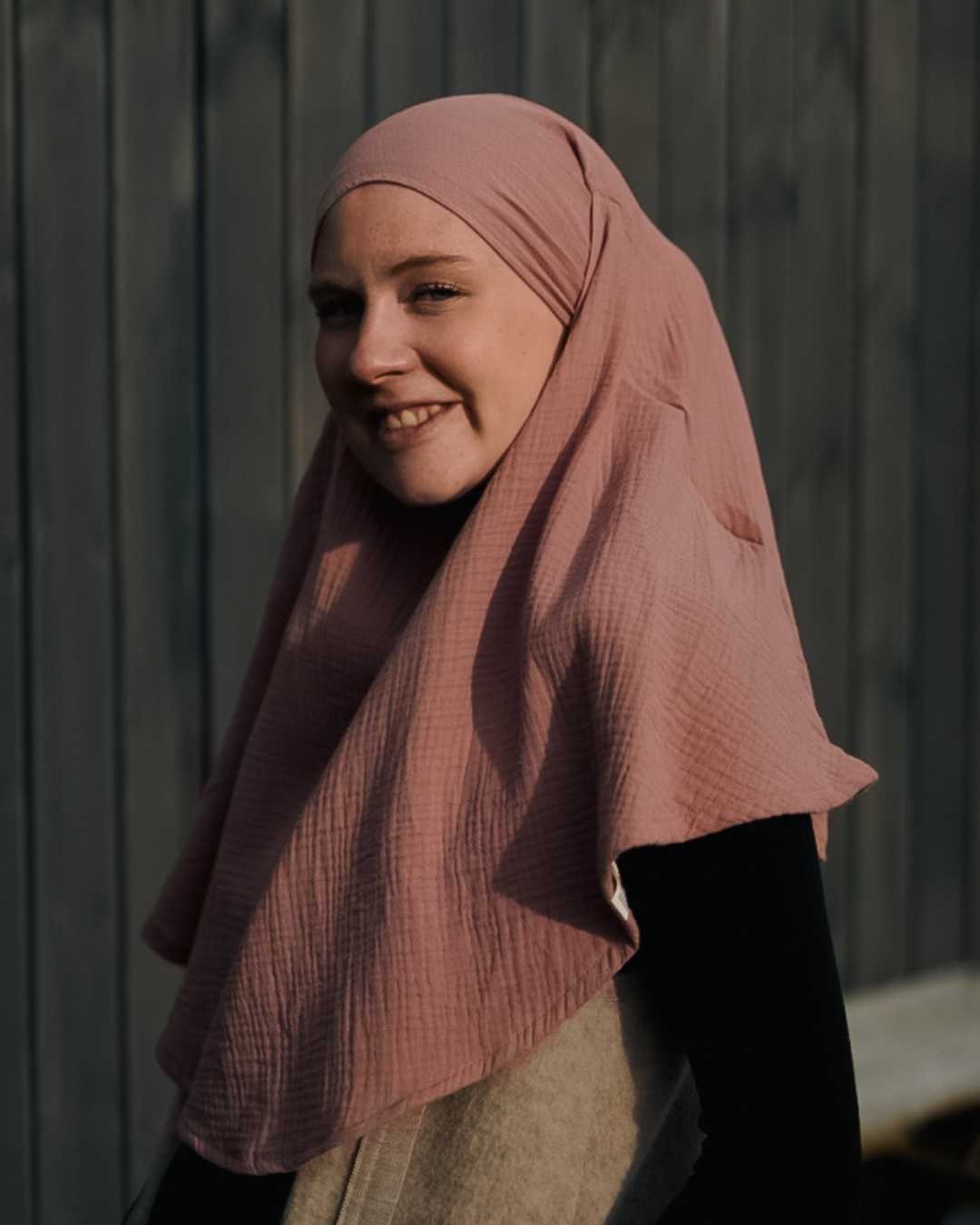Mini mousseline Khimar (Old Blush)