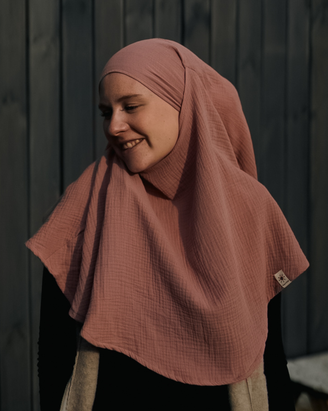 Mini mousseline Khimar (Old Blush)