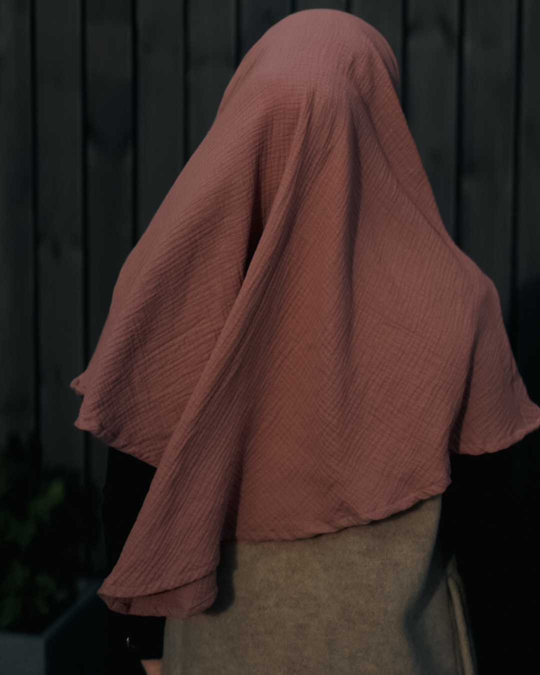 Mini mousseline Khimar (Old Blush)