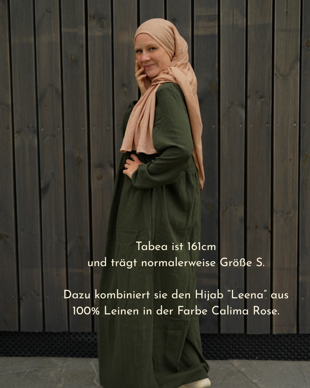 Cotton Abaya "Maya" en coton (Dark Green)