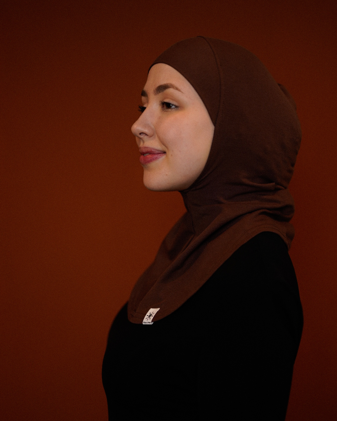 Bonnet Ninja - coton bio - chocolat