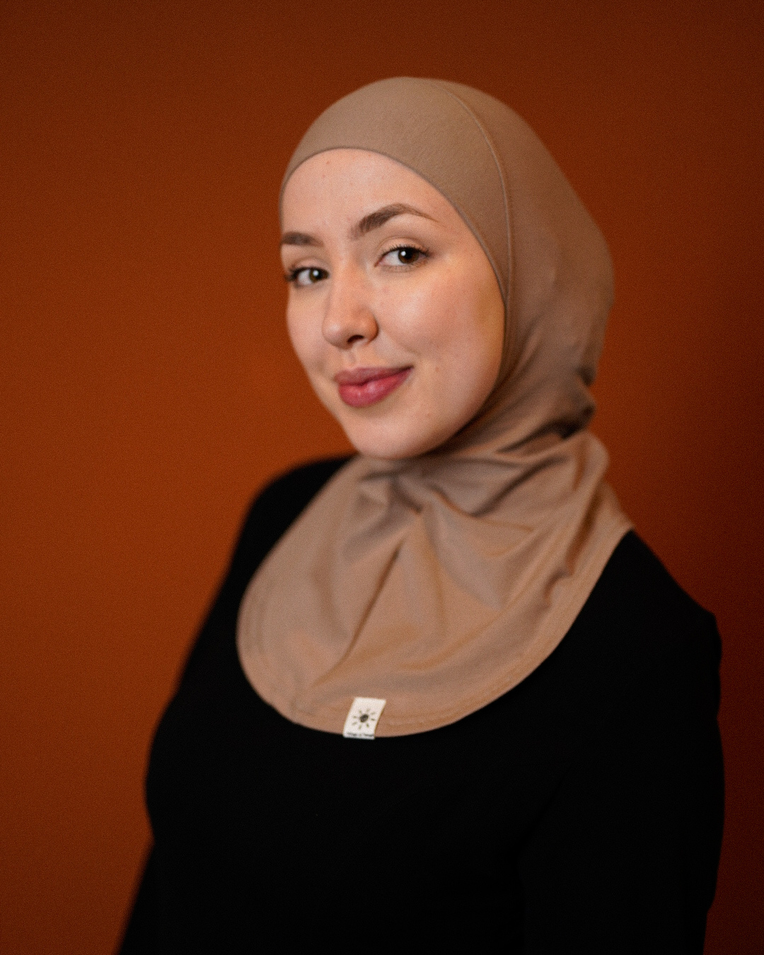 Bonnet Ninja - coton bio - taupe