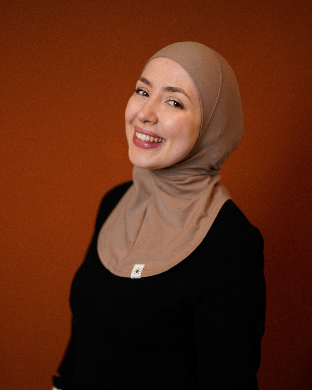 Bonnet Ninja - coton bio - taupe