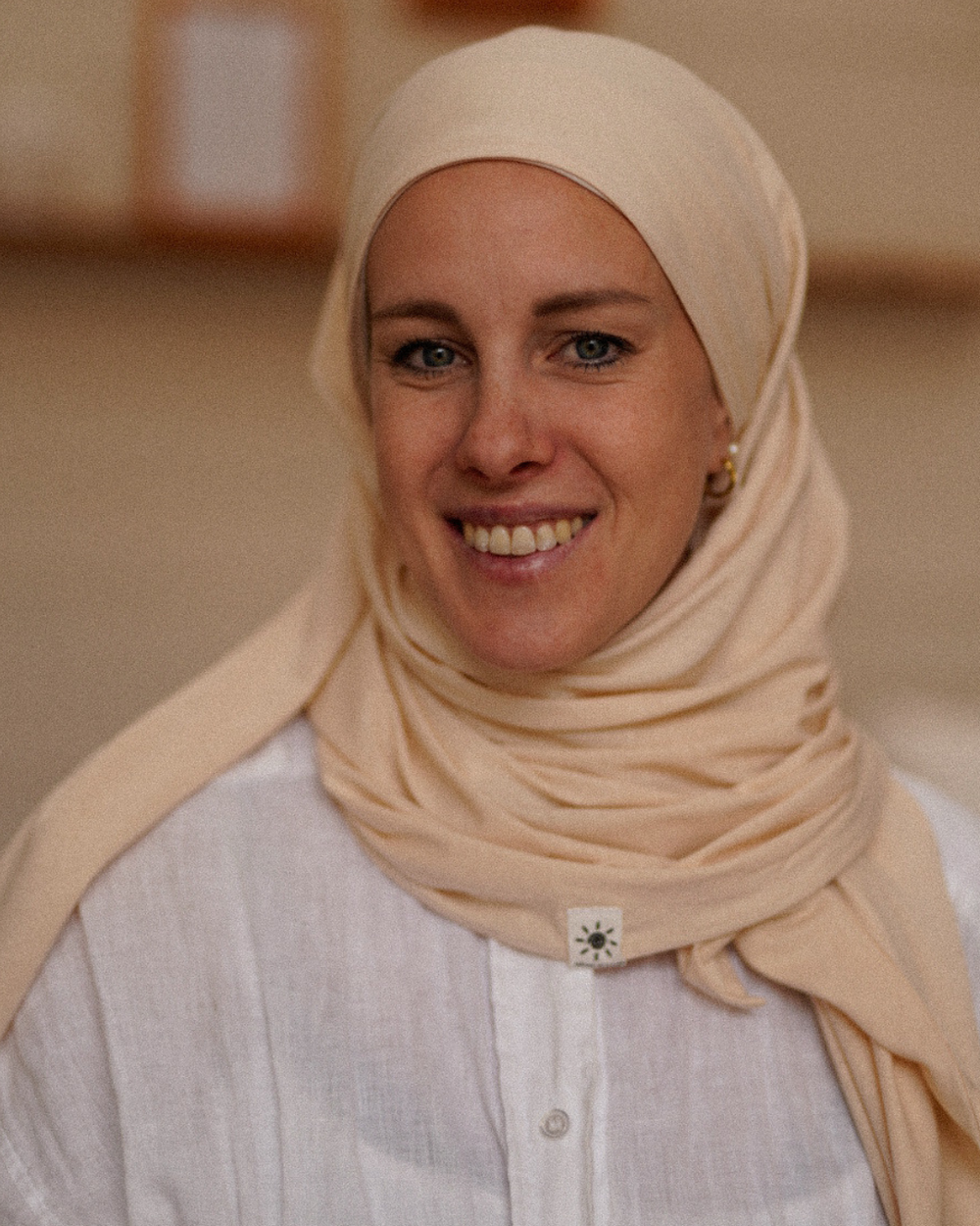 Hijab "Hava" en jersey léger 100% coton bio - Pearl Blush