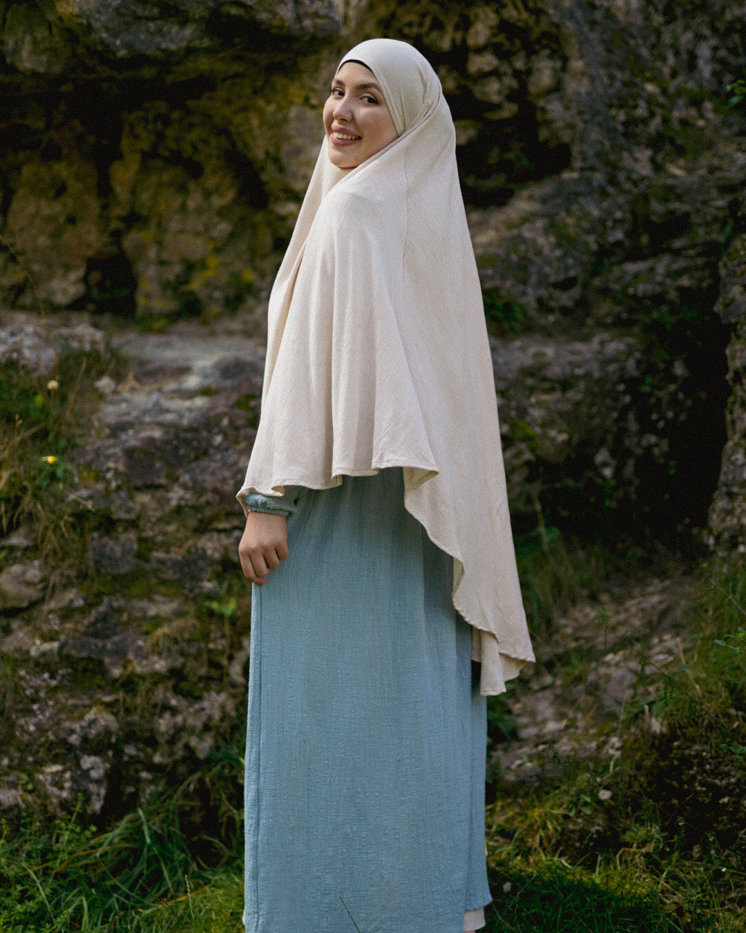 Khimar Sandy en viscose et lin (Linen Beige)