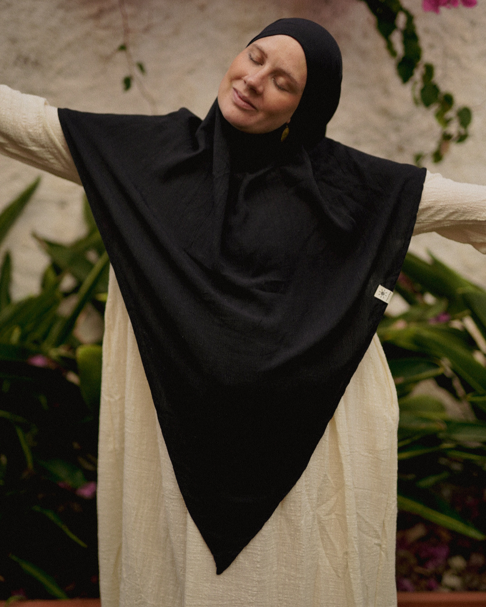 Khimar Sandy en viscose et lin (Black)