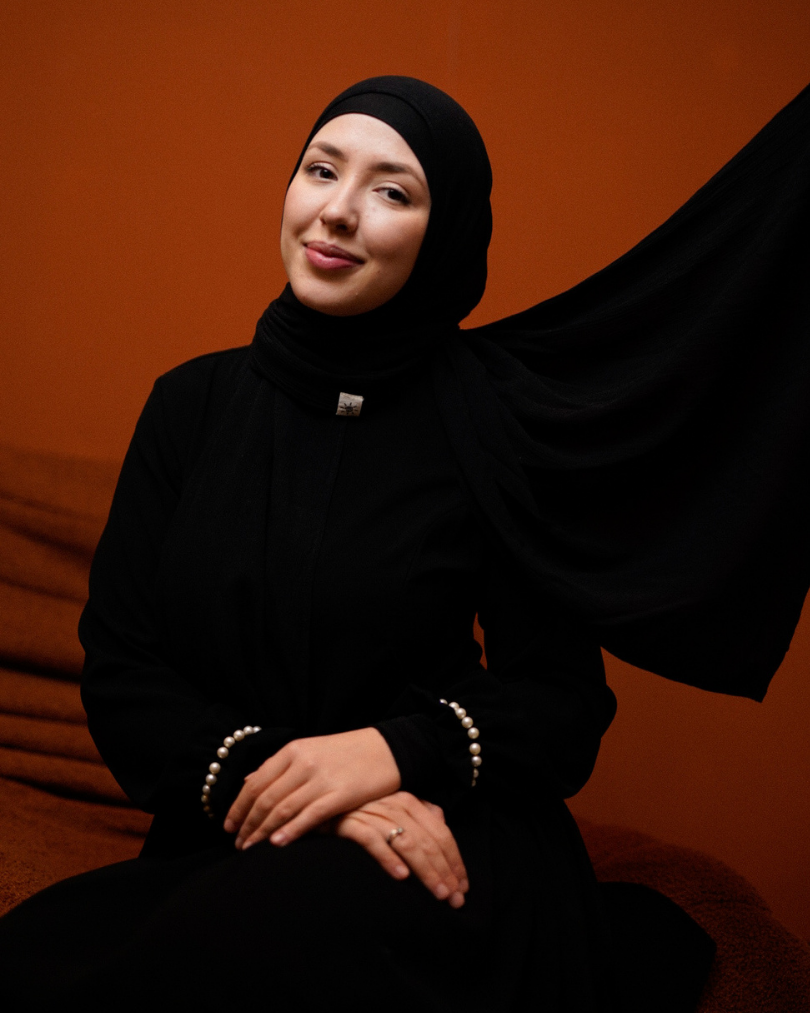 Crinkle Chiffon Hijab "Sandy" de viscose et de lin (Black)