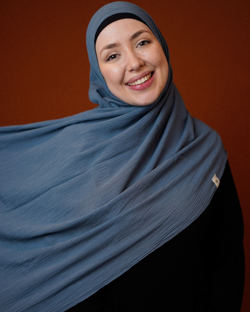 Crinkle Chiffon Hijab "Sandy" de viscose et de lin (Oceana)