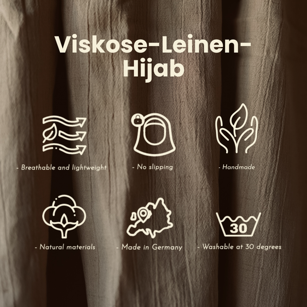 Crinkle Chiffon Hijab "Sandy" de viscose et de lin (sable)